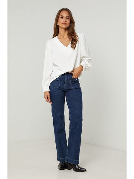 L'armoire de Suzette Bluzka w kolorze białym rozmiar: 34/36. Białe bluzki L'armoire de Suzette, l, bez wzorów, klasyczne, bez kołnierzyka, bez ramiączek. Za 69,99 zł.