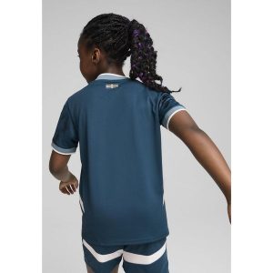 Młodzieżowa koszulka wyjazdowa Olympique Marsylia 24/25 PUMA. Niebieskia bluzki Puma, m, bez wzorów, młodzieżowe, bez kołnierzyka, bez ramiączek. Za 301,00 zł.