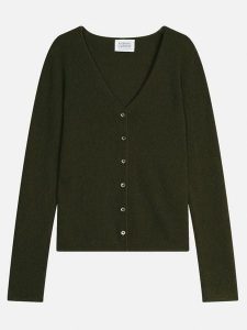 AUTHENTIC CASHMERE Kaszmirowy kardigan "Chalais" w kolorze ciemnozielonym rozmiar: XXL. Zielone kardigany AUTHENTIC CASHMERE, z kaszmiru. Za 365,42 zł.