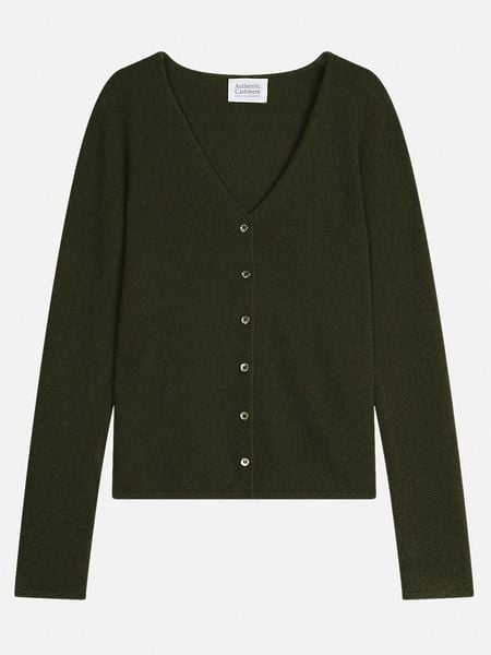 AUTHENTIC CASHMERE Kaszmirowy kardigan "Chalais" w kolorze ciemnozielonym rozmiar: XXL. Zielone kardigany AUTHENTIC CASHMERE, z kaszmiru. Za 365,42 zł.