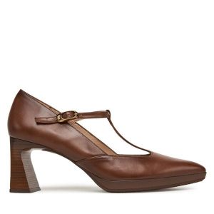 Półbuty Hispanitas. Brązowe czółenka Hispanitas, bez wzorów, bez obcasa, na obcasie, bez zapięcia. Za 479,99 zł.