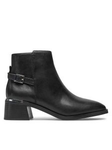 Aldo Botki Siraveth 13673350 Czarny. Czarne botki ALDO, bez wzorów, ze skóry, bez obcasa, na słupku, bez zapięcia. Za 589,99 zł.