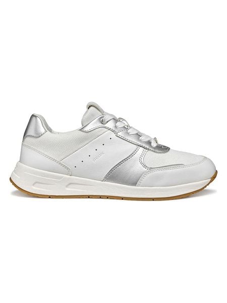 Geox Sneakersy w kolorze srebrno-białym rozmiar: 37. Białe trampki Geox, bez wzorów, bez zapięcia. Za 201,55 zł.