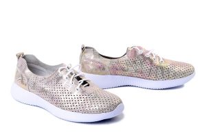 ARTIKER RELAKS 58C0158 pink gold, półbuty damskie. Żółte półbuty Artiker Relaks, na lato, bez wzorów, ze skóry, bez obcasa, bez zapięcia. Za 194,90 zł.