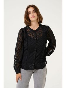 Cream Bluzka "Yana" w kolorze czarnym rozmiar: 40. Czarne bluzki Cream, bez wzorów, bez kołnierzyka, bez ramiączek. Za 126,15 zł.