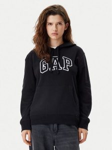 Gap Bluza 870537-02 Czarny Relaxed Fit. Czarne bluzy GAP, xs, bez wzorów, z bawełny, bez kaptura. Za 159,99 zł.