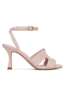 JENNY Sandały R25SS00542 Różowy. Czerwone sandały Jenny, bez wzorów, ze skóry, bez obcasa, na szpilce, bez zapięcia. Za 129,99 zł.