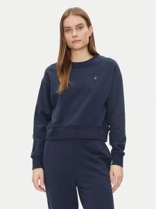 Save The Duck Bluza DF1180W CLEE20 Granatowy Relaxed Fit. Niebieskie bluzy Save the duck, bez wzorów, z bawełny, bez kaptura. Za 199,99 zł.