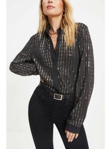 Milan Kiss Koszula - Regular fit - w kolorze złoto-czarnym rozmiar: XL. Czarne koszule Milan Kiss, xl, bez wzorów, bez kołnierzyka, bez ramiączek. Za 105,38 zł.