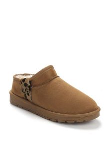 Blackfield Botki zimowe "Edila" w kolorze jasnobrązowym rozmiar: 37. Brązowe botki Blackfield, na zimę, z aplikacjami, z materiału, z okrągłym noskiem, bez obcasa, bez zapięcia. Za 151,95 zł.