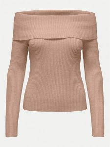 ONLY Sweter Katia 15311830 Beżowy Regular Fit. Brązowe swetry klasyczne ONLY, l, z syntetyku, bez kołnierzyka. Za 99,99 zł.