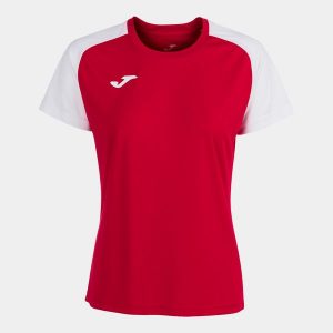 Koszulka do piłki nożnej damska Joma Academy IV. Białe bluzki JOMA, m, bez wzorów, sportowe, bez kołnierzyka, bez ramiączek. Za 136,99 zł.
