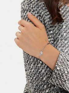 Guess Bransoletka JUBB04 414JW Srebrny. Szare bransoletki Guess, metalowe. Za 219,99 zł.