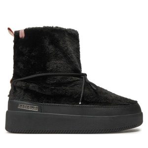Śniegowce Napapijri. Czarne buty zimowe Napapijri, bez obcasa, bez zapięcia. Za 309,99 zł.