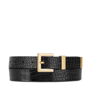 Pasek Damski GINO ROSSI. Czarne paski Gino Rossi, bez wzorów. Za 129,99 zł.