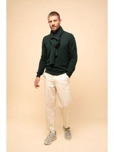 Just Cashmere Kaszmirowy szal w kolorze zielonym - 200 x 30 cm rozmiar: onesize. Zielone szaliki Just Cashmere, bez wzorów, z kaszmiru. Za 260,99 zł.