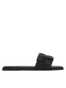 JENNY Klapki RZ45505030 Czarny. Czarne klapki Jenny, bez wzorów, z materiału, bez obcasa. Za 99,99 zł.