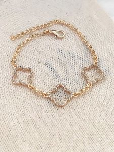 Atelier MIU Pozłacana bransoletka z elementami ozdobnymi rozmiar: onesize. Żółte bransoletki Atelier MIU, z cyrkonią, pozłacane. Za 39,99 zł.