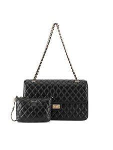 Badura Torebka TYL00488 Czarny. Czarne torebki klasyczne Badura, bez wzorów, ze skóry, bez dodatków. Za 299,99 zł.