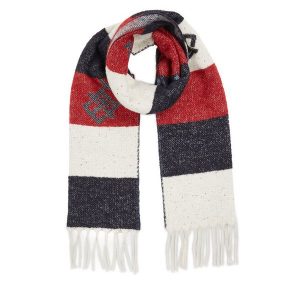 Szalik Tommy Hilfiger. Niebieskie szaliki TOMMY HILFIGER, bez wzorów. Za 239,99 zł.