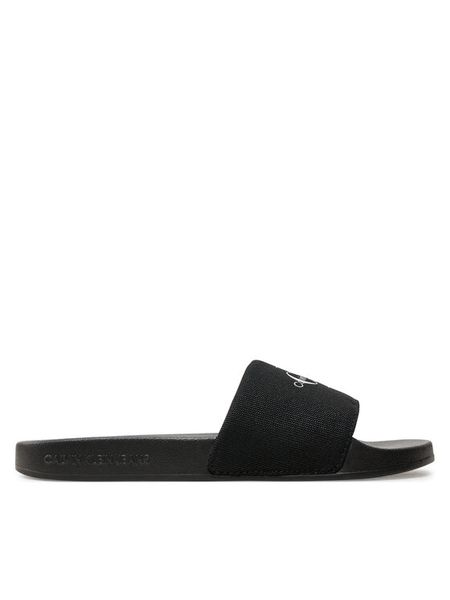 Calvin Klein Jeans Klapki Slide Monogram Wn YW0YW01835 Czarny. Czarne klapki Calvin Klein Jeans, bez wzorów, z jeansu, bez obcasa. Za 109,99 zł.