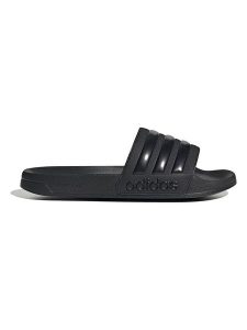 Adidas Klapki "Adilette Shower" w kolorze czarnym rozmiar: 50. Czarne klapki ADIDAS, bez wzorów, z otwartym noskiem, bez obcasa. Za 82,99 zł.