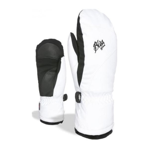 Level Damskie Rękawice Narciarskie Bliss Mummies Mitt White-Clay 7 - S. Białe rękawiczki marki Level, z jedwabiu. Za 359,00 zł.