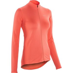 Bluza rowerowa damska Triban 100. Czerwone bluzy VAN RYSEL, na jesień, xl, bez wzorów, z materiału, bez kaptura. Za 69,99 zł.