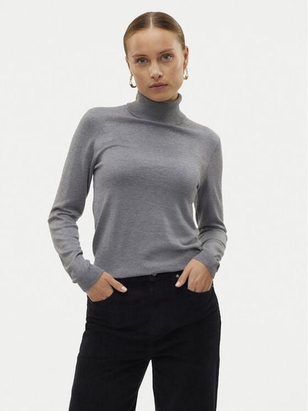 Vero Moda Golf Iris 10320450 Szary Slim Fit. Szare golfy Vero Moda, bez wzorów, z syntetyku. Za 89,99 zł.