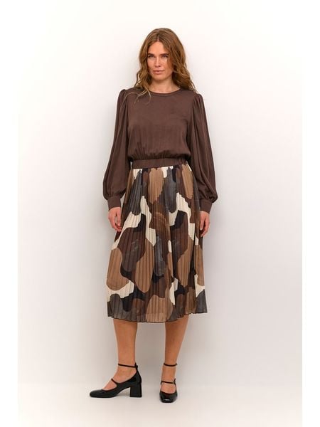 CULTURE Sukienka "Carly" w kolorze brązowym rozmiar: M. Brązowe sukienki Culture, m, bez wzorów, z wiskozy, bez kołnierzyka, bez ramiączek, midi. Za 192,33 zł.