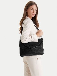 Just Cavalli Torebka 80RA4BC3 ZSD86 Czarny. Czarne torebki klasyczne Just Cavalli, bez wzorów, ze skóry, bez dodatków. Za 546,99 zł.