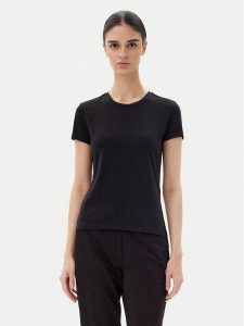 EA7 Emporio Armani T-Shirt 7W000497 AF14880 UC001 Czarny Regular Fit. Czarne t-shirty EA7 Emporio Armani, l, bez wzorów, z bawełny, bez kołnierzyka, bez ramiączek. Za 219,99 zł.