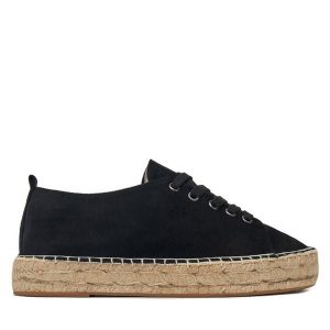 Espadryle DeeZee. Czarne espadryle DeeZee, bez wzorów, bez obcasa. Za 119,99 zł.