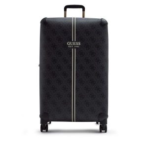 Walizka średnia Guess. Czarne walizki Guess, z aplikacjami, średnie. Za 709,99 zł.