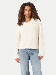 Noisy May Sweter Sassy 27029424 Beżowy Relaxed Fit. Brązowe swetry klasyczne Noisy may, s, z syntetyku, bez kołnierzyka. Za 109,99 zł.