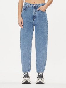 Tommy Jeans Jeansy DW0DW14707 Niebieski Mom Fit. Niebieskie jeansy Tommy Jeans, bez wzorów, z bawełny. Za 309,99 zł.