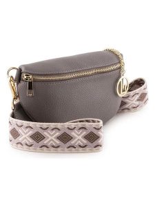 Lia Biassoni Skórzana saszetka "Irpino" w kolorze szarym - 23 x 12 x 2 cm rozmiar: onesize. Szare nerki i saszetki Lia Biassoni, bez wzorów, z materiału. Za 214,19 zł.