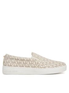 MICHAEL Michael Kors Tenisówki Keaton Slip On 43F7KTFP1B Beżowy. Brązowe trampki MICHAEL Michael Kors, bez wzorów, ze skóry, bez zapięcia. Za 409,99 zł.