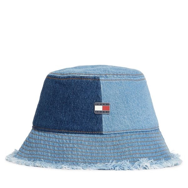 Kapelusz Tommy Jeans. Niebieskie kapelusze Tommy Jeans, bez wzorów, z jeansu. Za 229,99 zł.