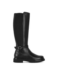 U.S. Polo Assn. Kozaki GUILIA001W/DLE1 Czarny. Czarne kozaki U.S. Polo Assn., bez wzorów, ze skóry, bez obcasa, na płaskiej podeszwie, bez zapięcia. Za 579,99 zł.