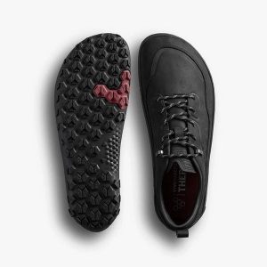 Buty damskie Vivobarefoot TRACKER LEATHER LOW WOMENS OBSIDIAN (209534-03). Czarne buty trekkingowe VIVOBAREFOOT, bez zapięcia. Za 549,00 zł.