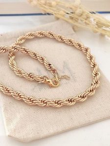 Atelier MIU Pozłacany naszyjnik - dł. 45 cm rozmiar: onesize. Żółte naszyjniki Atelier MIU, pozłacane. Za 43,99 zł.