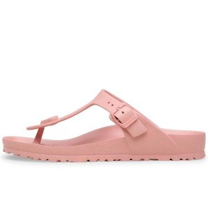 Klapki Birkenstock Gizeh Eva Damskie. Czerwone klapki Birkenstock, bez wzorów, z materiału, bez obcasa. Za 179,00 zł.