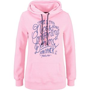 Bluza z kapturem i nadrukiem bonprix jasnoróżowy. Bluzy marki bonprix. Za 44,99 zł.
