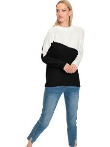 Heine Sweter w kolorze czarno-białym rozmiar: 36. Białe swetry oversize Heine, bez wzorów, bez ramiączek. Za 37,30 zł.