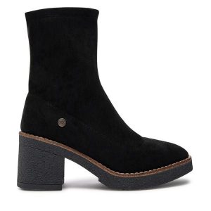 Botki Refresh. Czarne botki Refresh, bez wzorów, bez obcasa, na słupku, bez zapięcia. Za 239,99 zł.