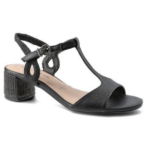 Czarne Sandały Tamaris Damskie Stylowe Buty. Czarne sandały Tamaris, bez wzorów, bez obcasa, na obcasie, bez zapięcia. Za 169,00 zł.
