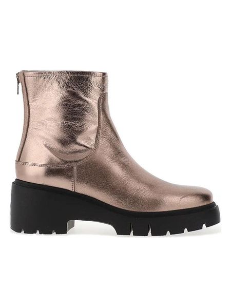 Unisa Skórzane botki "Jorge" w kolorze złotym rozmiar: 38. Żółte botki Unisa, bez wzorów, bez obcasa, bez zapięcia. Za 364,56 zł.