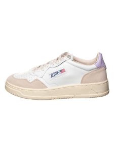 AUTRY Skórzane sneakersy "Medalist Low" w kolorze beżowo-fioletowo-białym rozmiar: 40. Białe trampki AUTRY, bez wzorów, bez zapięcia. Za 505,13 zł.