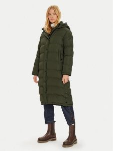 Pepe Jeans Płaszcz zimowy Bibi PL402437 Zielony Loose Fit. Zielone płaszcze Pepe Jeans, na zimę, m, bez wzorów, z jeansu, bez kaptura. Za 899,99 zł.